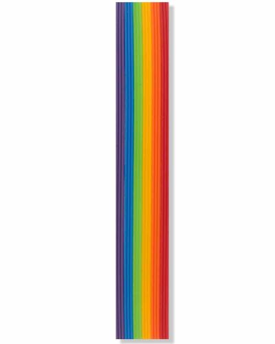 Rundstreifen 2 x 230 mm Regenbogenfarben Wachs