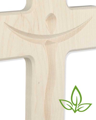 Wandkreuz Naturholz schlicht 13 x 20 cm modern