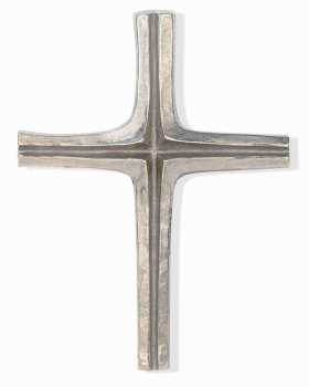 Wandkreuz 18 x 13,5 cm Silberbronze schlicht