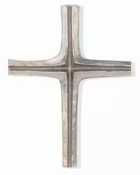 Wandkreuz 18 x 13,5 cm Silberbronze schlicht