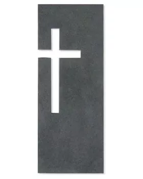 Schiefertafel 23 x 9 cm Kreuz durchbrochen