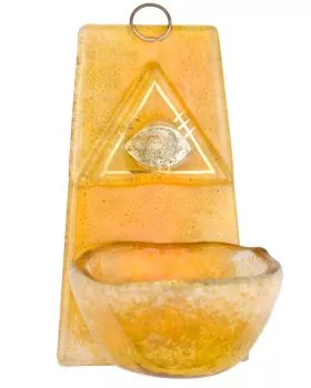 Wandweihkessel "Trinitas" Glasfusing, 10 x 6 cm