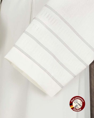 Faltenalbe Trevira & Wolle creme 150 cm Webgitter