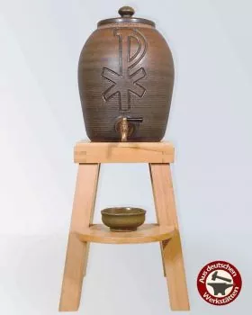 Weihwasserbehälter PX Keramik braun 19 Liter