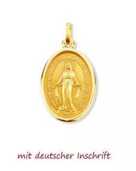 Wunderbare Medaille 14 mm 14ct. Gold 585 Marienmedaille