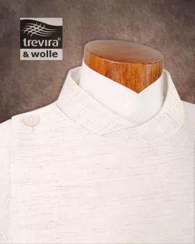 Damenalbe 132 cm beige meliert Trevira & Wolle