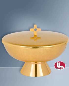 Ziborium gefinnt 16 cm Ø Deckel mit Abschlusskreuz
