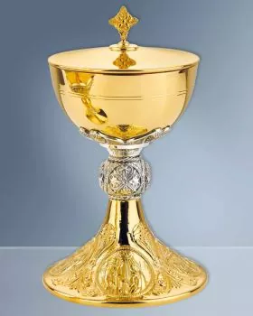 Ziborium 2 Farbig - Schale 12cmØ mit Deckel "Kreuzwegstationen"