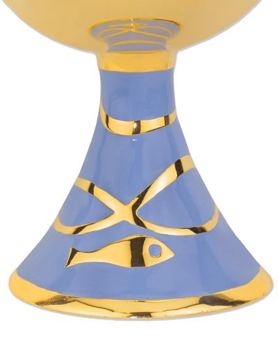 Preview: Ziborium Messing vergoldet 11,5 cm Ø, 18,5 cm hoch
