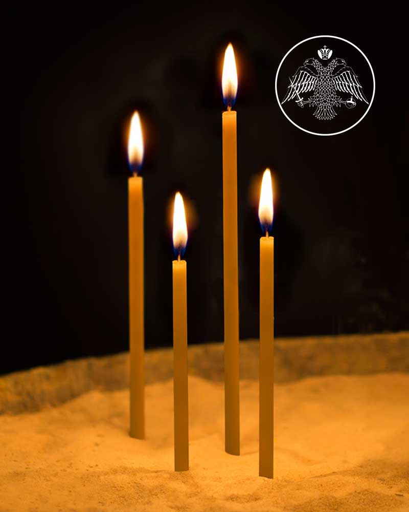 Orthodoxe Rote Kerzen völlig Durchgefärbt №20 L 30,5 cm Ø 9,6 mm 50-100 St 