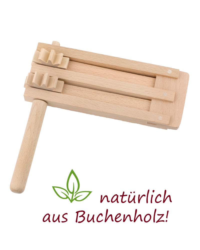 2x Holzratsche Mit Rotierendem Sound - Lustige Rassel Für Partys & Sportevents