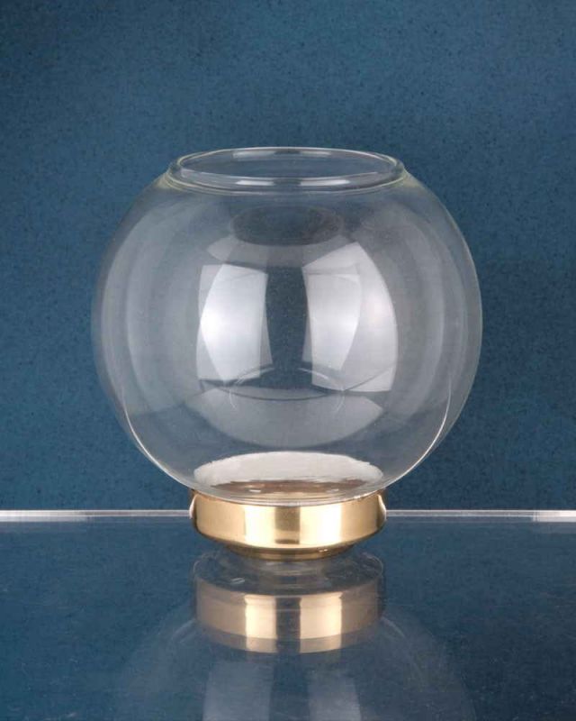 Flambeaux mit Glas 100 cm Aluminium gold eloxiert