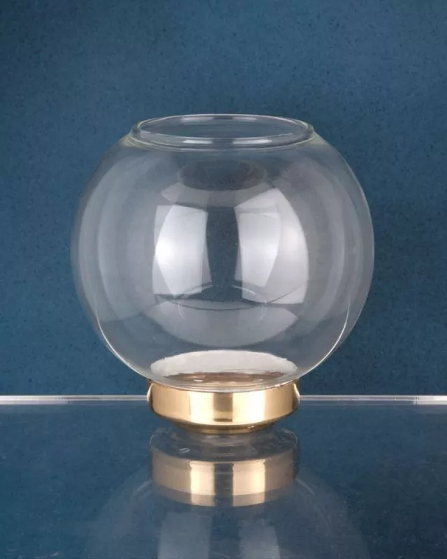 Flambeaux mit Glas 100cm Aluminium gold eloxiert