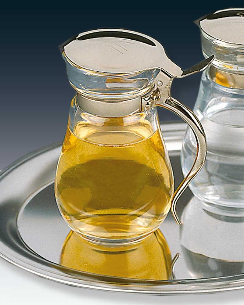 Messkännchengarnitur Glaskännchen mit Deckel 100 ml incl.Tablett