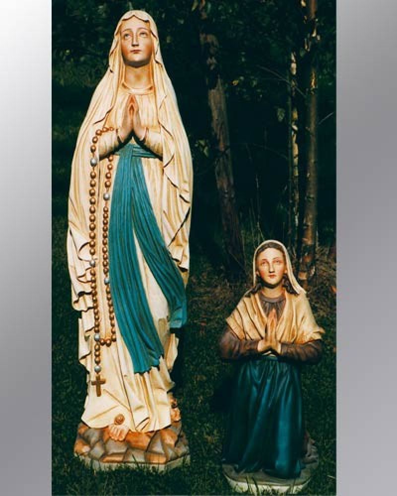 Lourdes Statue 40 cm Kunstharz wetterfest