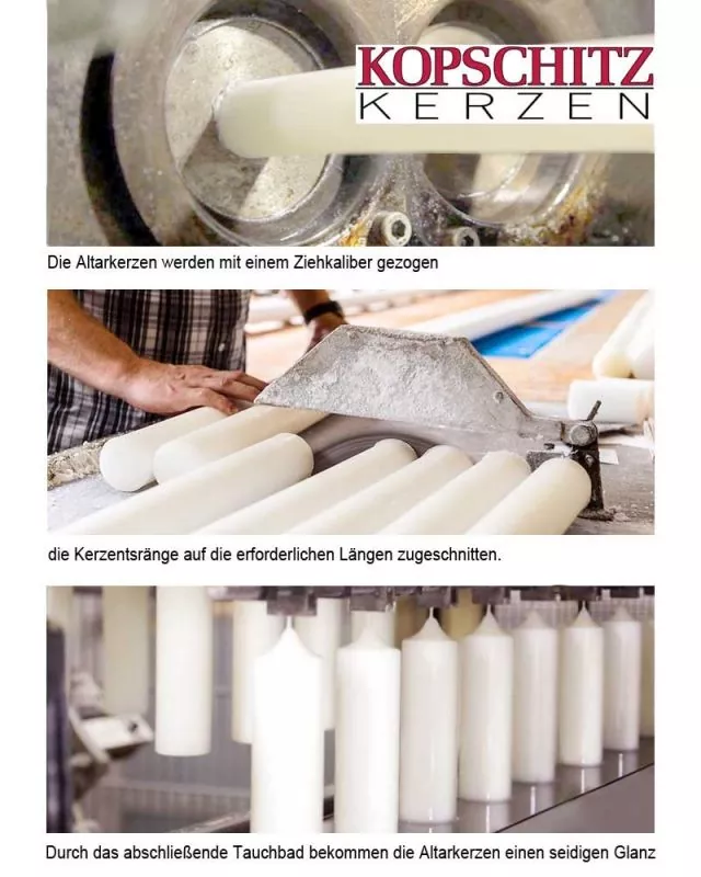 Altarkerze 300 x 60 mm RAL mit 10% Bienenwachs Altarkerze 300 x 60 mm RAL mit 10% Bienenwachs