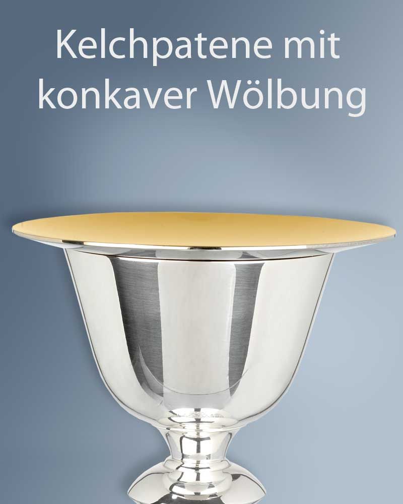 Kelchpatene 14,5 cm Ø versilbert & vergoldet
