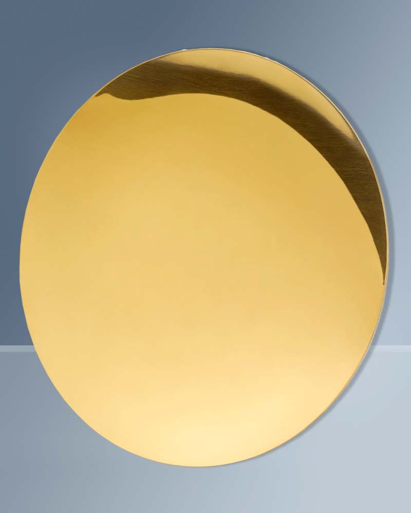Kelchpatene 14,5 cm Ø Messing vergoldet 1 cm tief