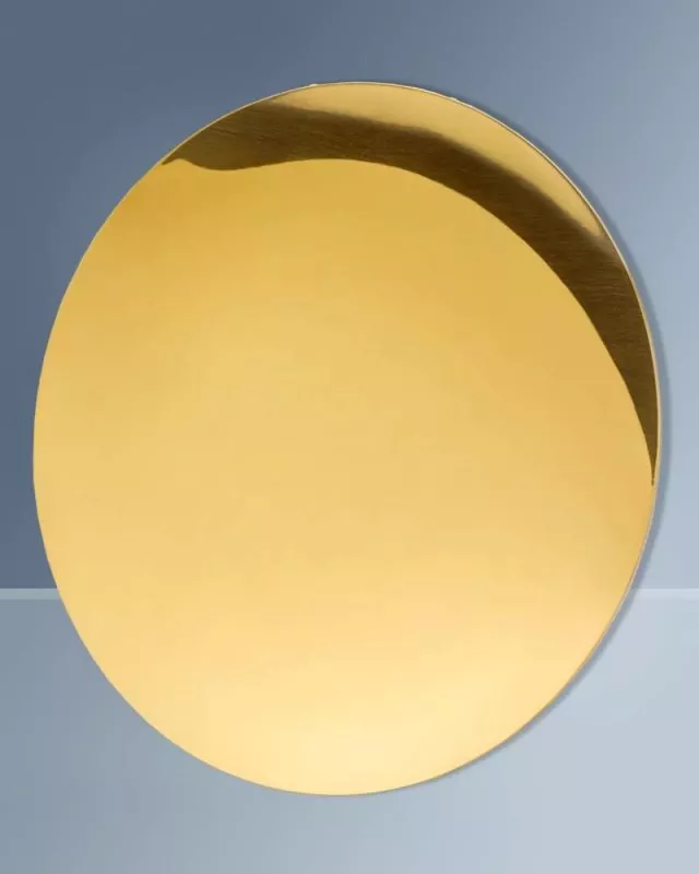KelchpateneMessing vergoldet 15cmØ - Vierpass/Kreuz Gravur
