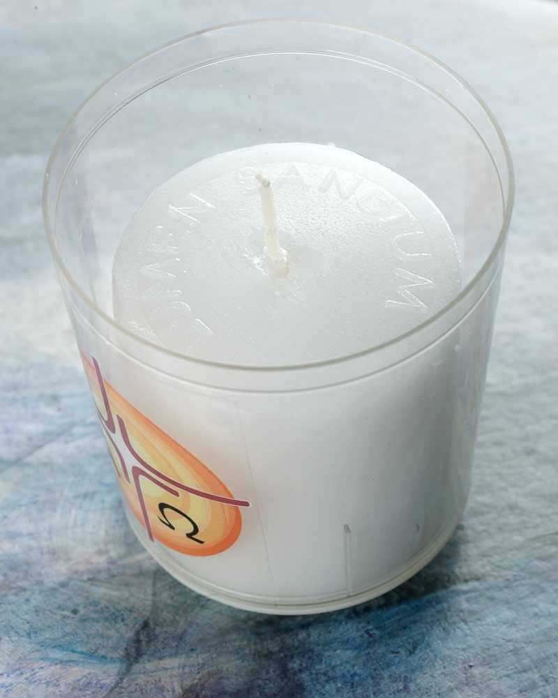 50 Lichterbecher Ostersonne A+O & 50 Kerzen 50 x 60 mm