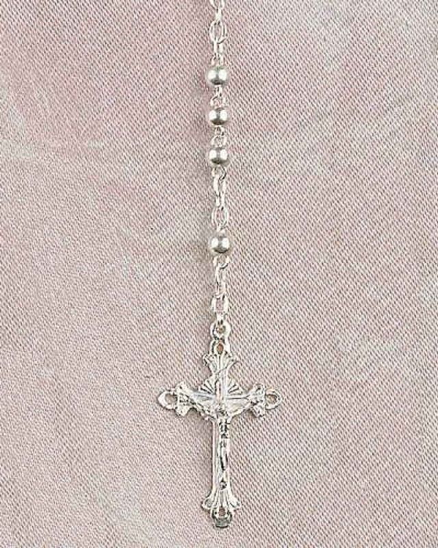 Rosenkranz, echt Silber, kleine Perle mit 5 mm Ø