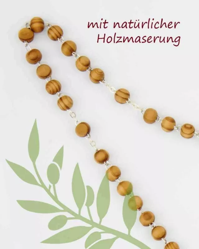 Rosenkranz Holzperlen braun 4 mm Ø mit schöner Maserung