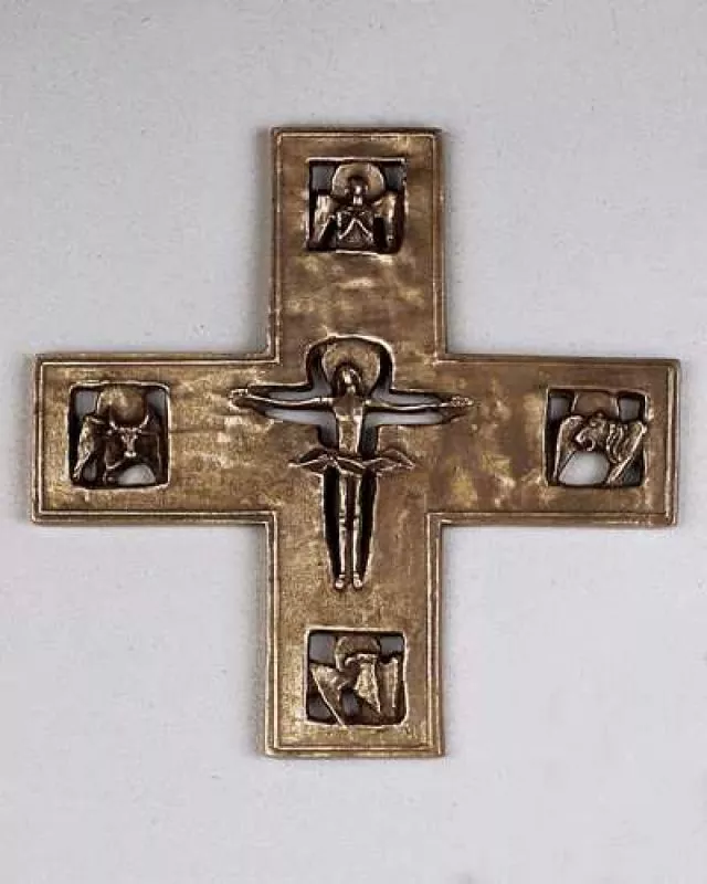 Bronze - Schmuckkreuz 29 x 29 cm, 4 Evangelisten