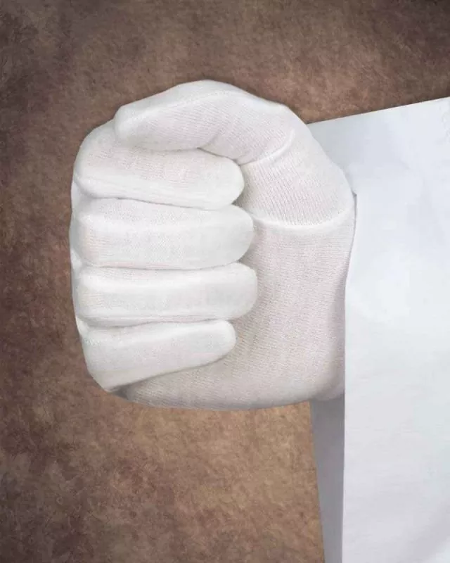 Handschuhe Einheitsgröße weiß 100% Baumwolle waschbar