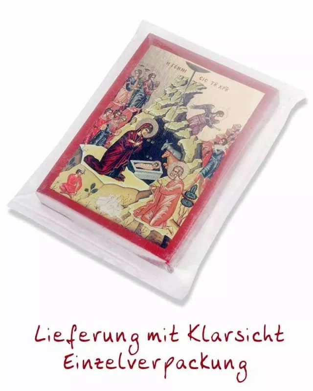 Ikone Christus Pantokrator Holz 11 x 15 cm Golddruck