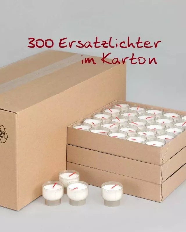 Opferkerzen weiß 47 mm Ø 300 Opferlichter 5 Stunden