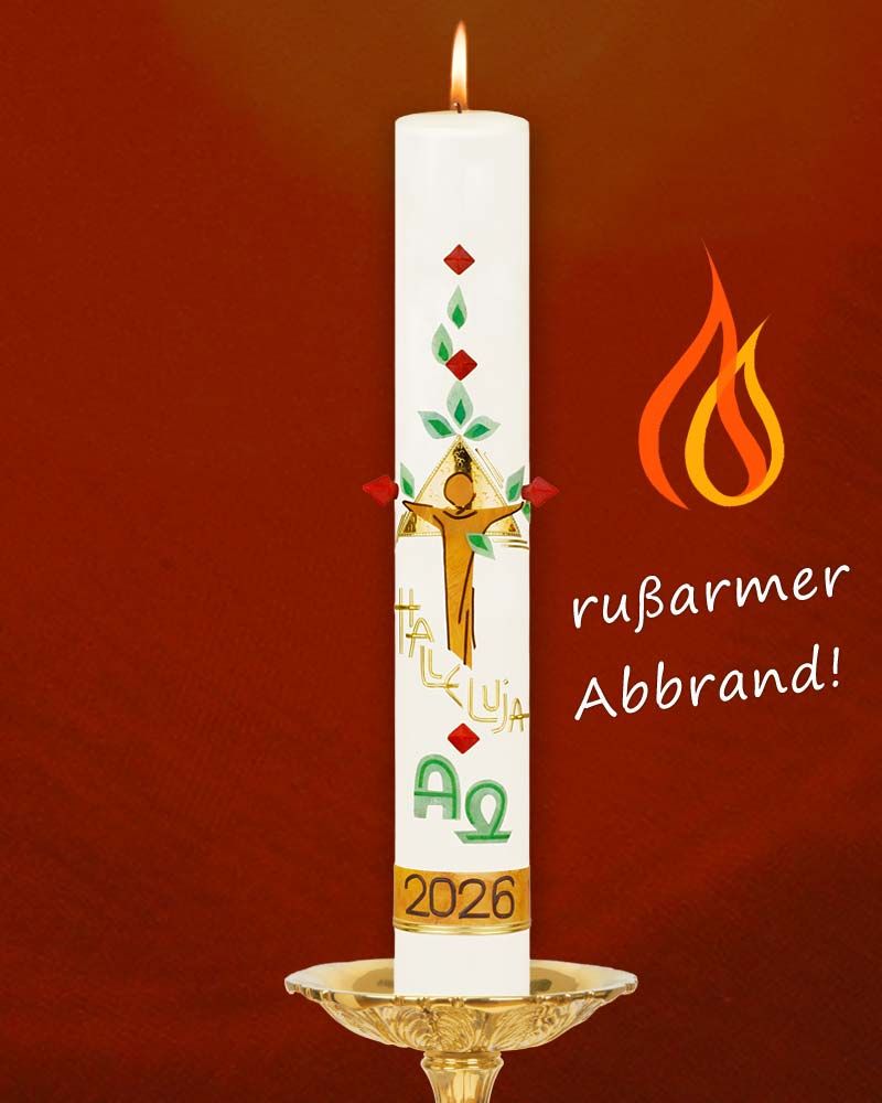 Osterkerze 800 x 80 mm "Hallelujah" Dreifaltigkeit