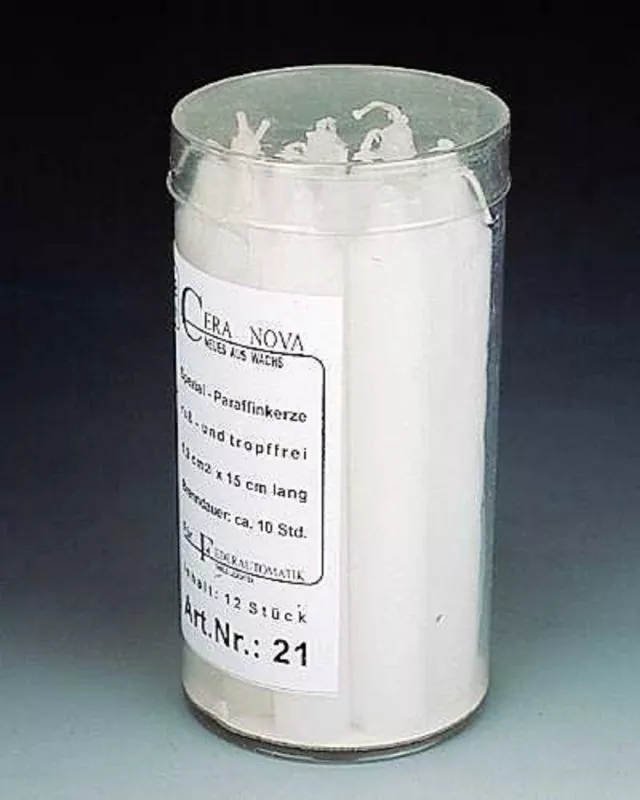 7 Einsatzkerzen 115x30 mm für Windlichter, Paraffin