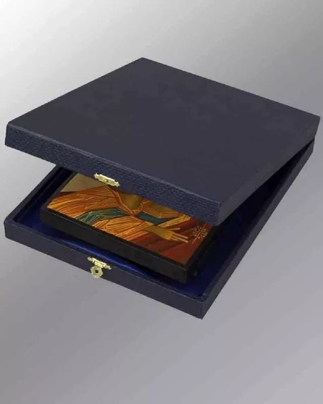 Ikone Pantokrator mit Buch antik 32 x 44 cm Handgemalt