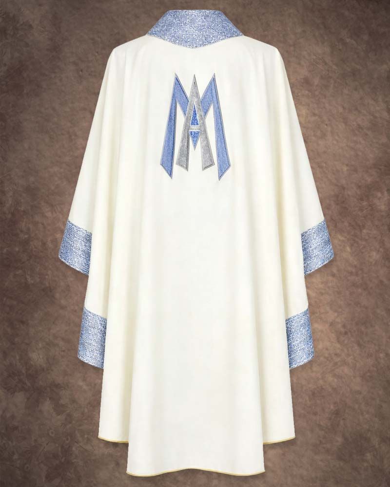 Marienkasel Ave Maria 132 x 170 cm mit Rundkragen