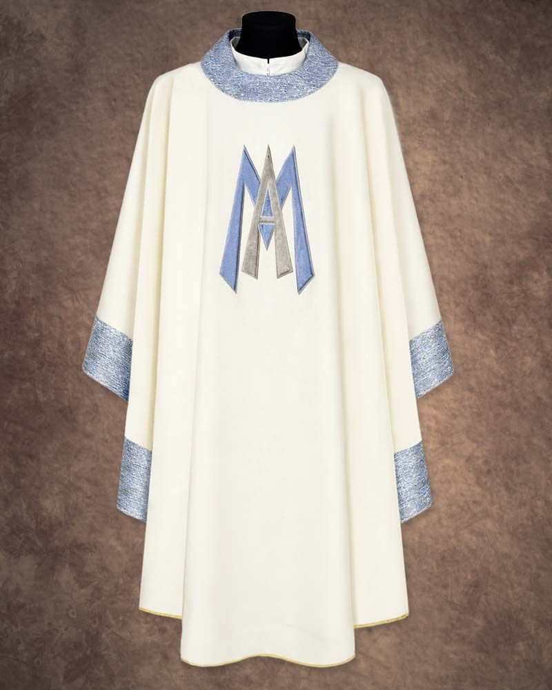 Marienkasel Ave Maria 132 x 170 cm mit Rundkragen