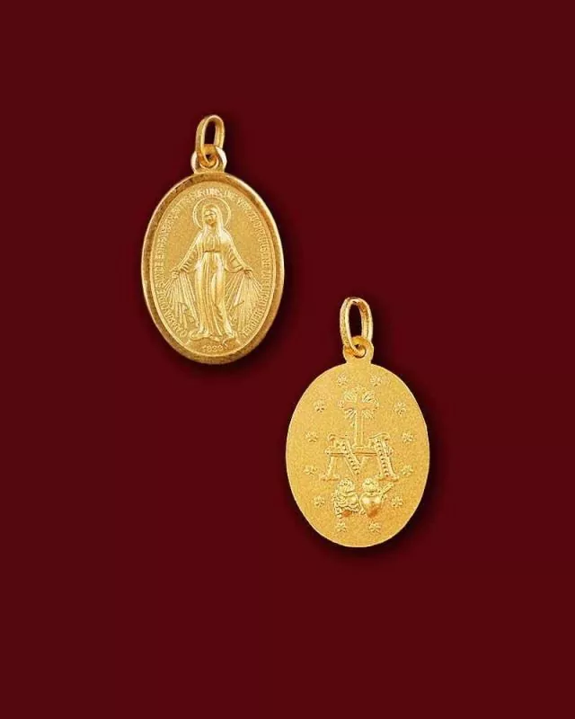 Wunderbare Medaille 14 mm 14ct. Gold 585 Marienmedaille Wunderbare Medaille 14 mm 14ct. Gold 585 Marienmedaille