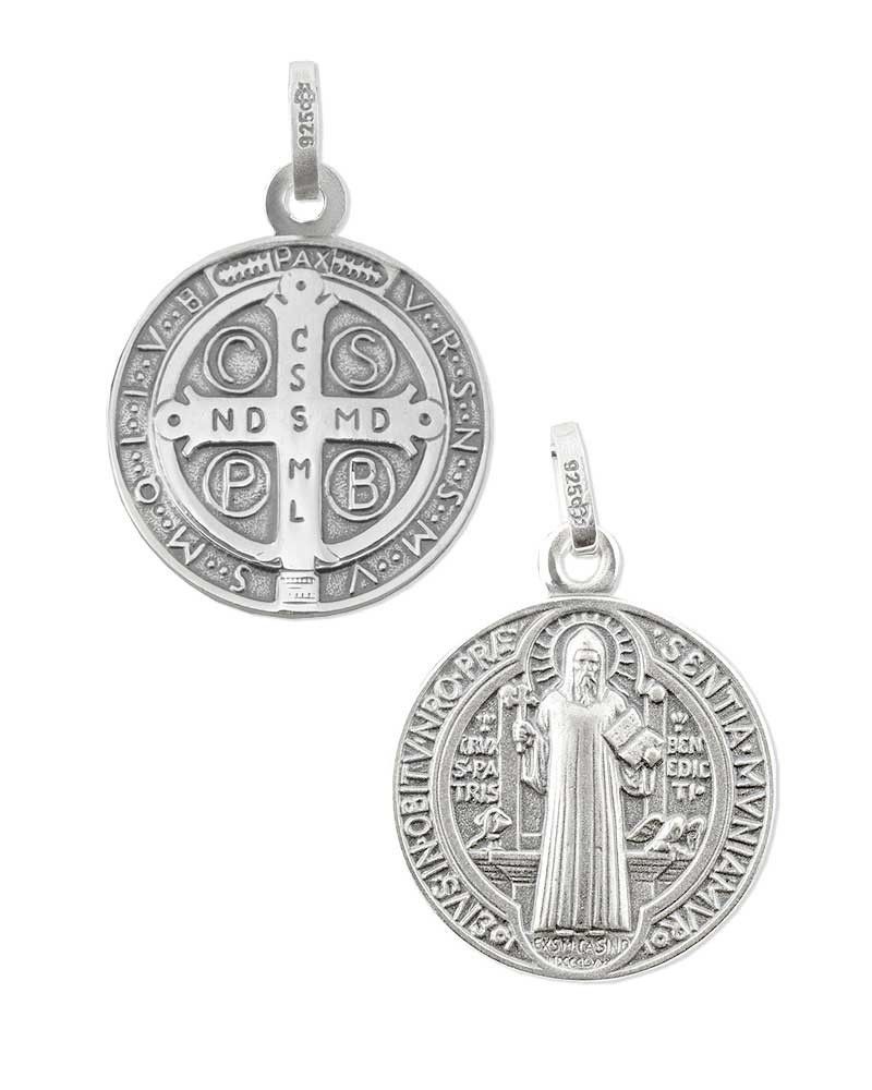 Benediktus Medaille 25 mm Ø Sterling Silber 925