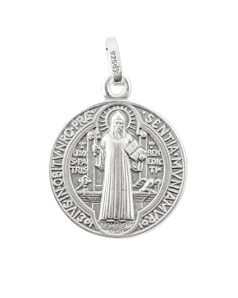 Benediktus Medaille 25 mm Ø Sterling Silber 925