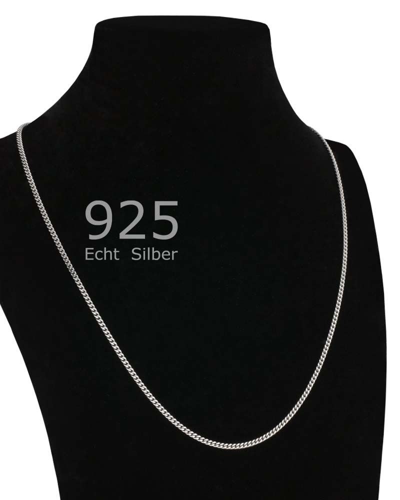 Kette Silber 925 Panzer 50 cm lang, ca. 3 mm dick