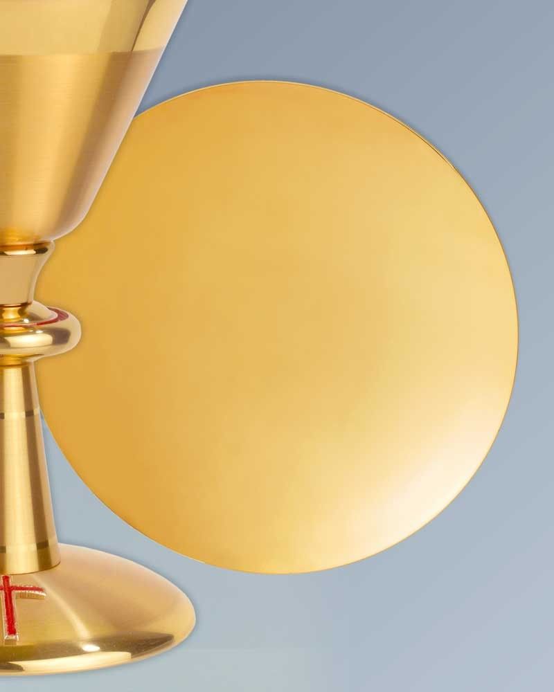 Kelch Patene konkav 16 cm Ø Messing vergoldet