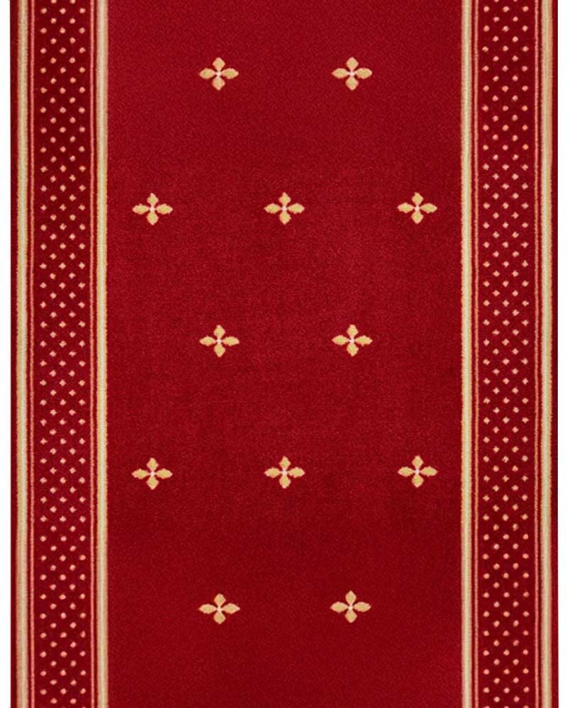 Kirchenläufer 120 cm breit Dessin 2 rot, mit Lilien