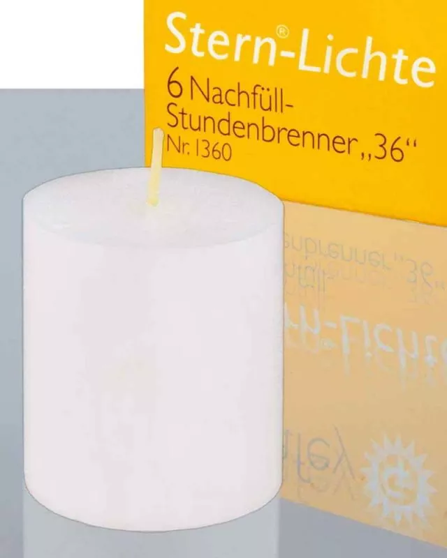 6 Glafey Sternlichte XXL Teelichter 36 Stunden 6 Glafey Sternlichte XXL Teelichter 36 Stunden