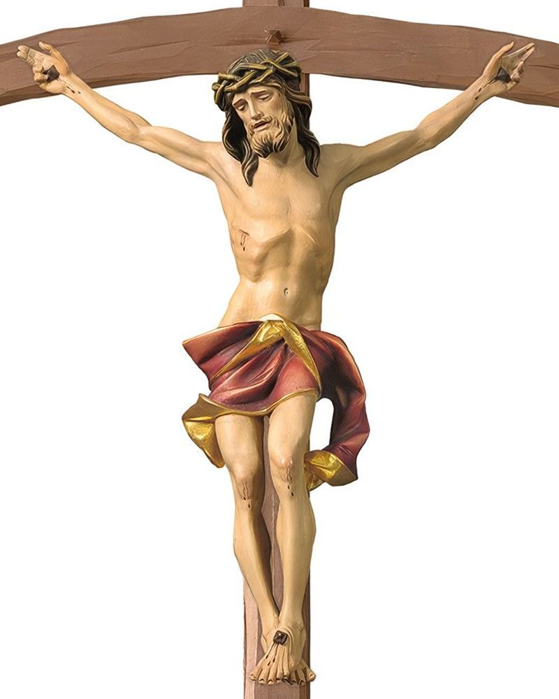 Wandkreuz mit gebogenem Balken 23 x 12 cm