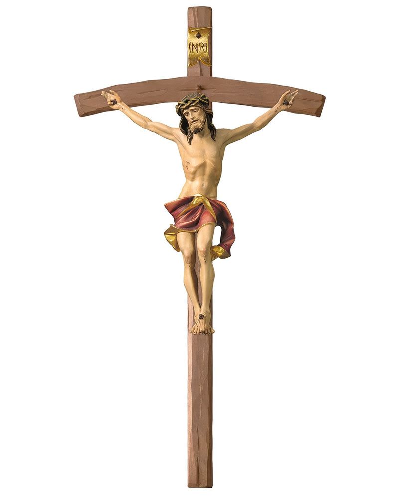 Wandkreuz mit gebogenem Balken 23 x 12 cm