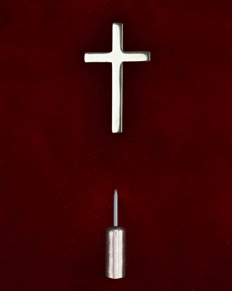 Priesterkreuz aus 925 Silber mit Sicherheitsverschluss