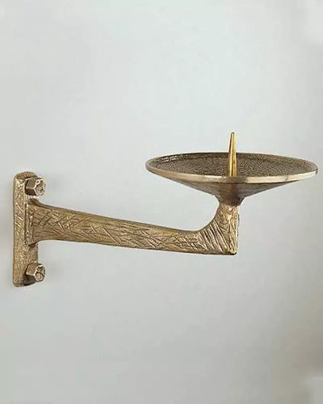 Wandleuchter Bronze gegossen 20 cm Ausladung