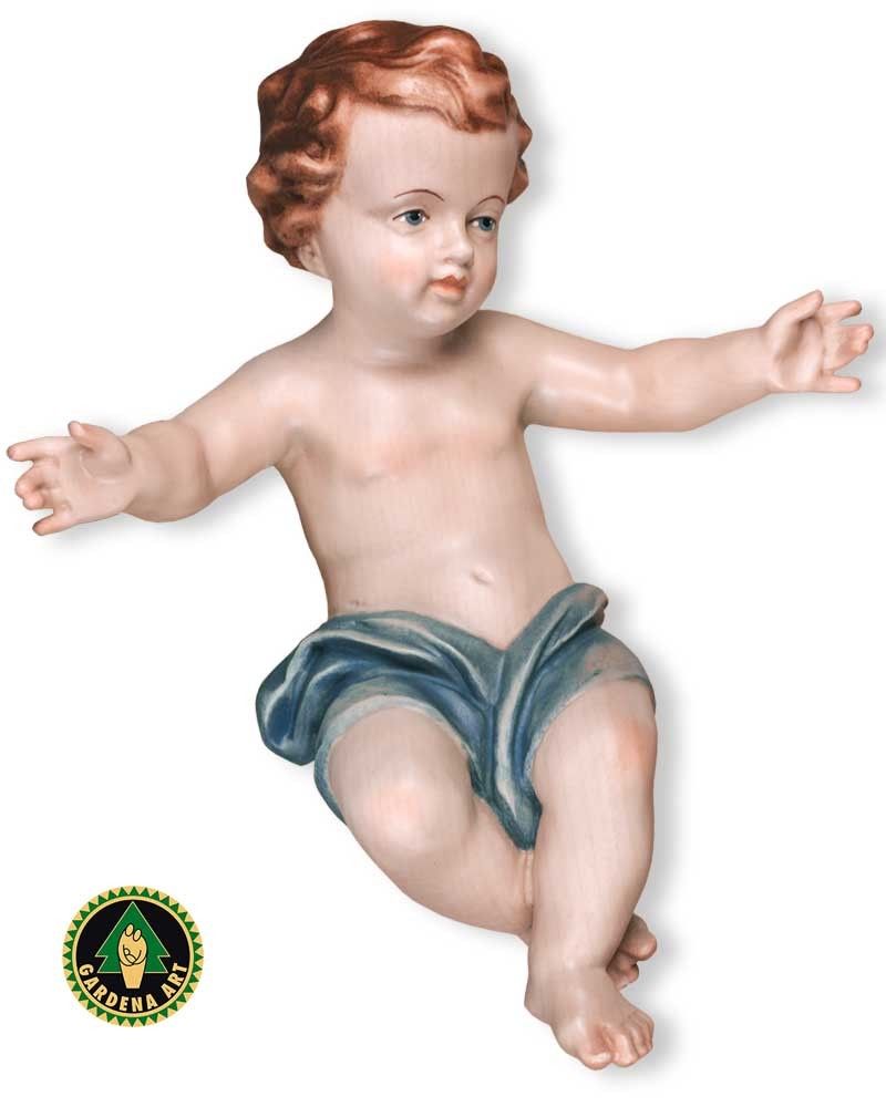 Jesuskind 35 cm, DOLFI holzgeschnitzt coloriert