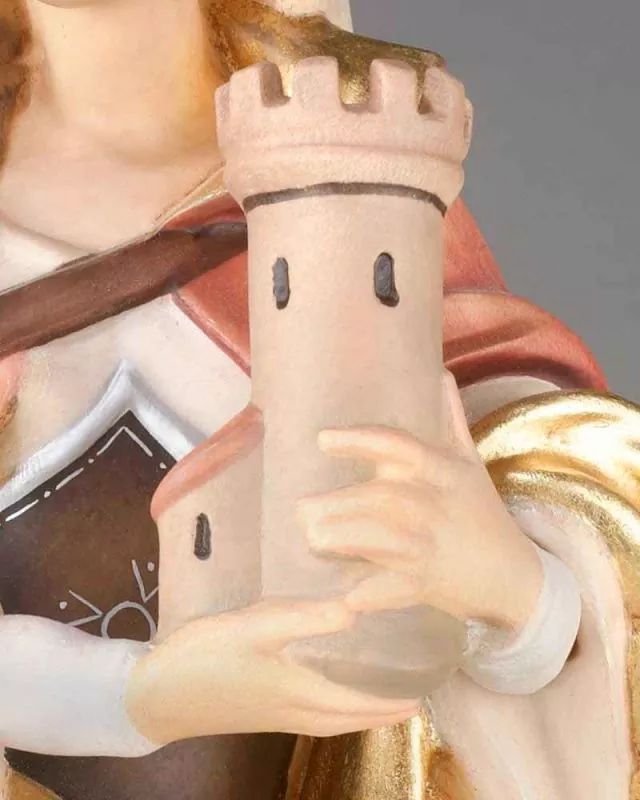 Heilige Barbara 30 cm Figur holzgeschnitzt & handbemalt