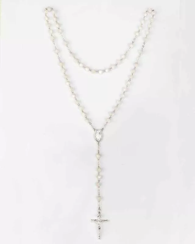 Rosenkranz Sterling Silber Perlmutt Perle 6 mm Ø