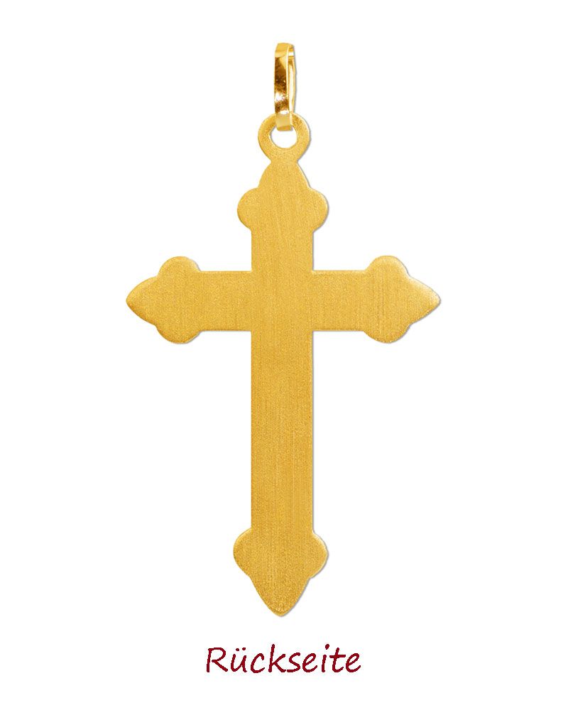 Kreuz Anhänger Kruzifix 16 x 25 mm 333 Gold